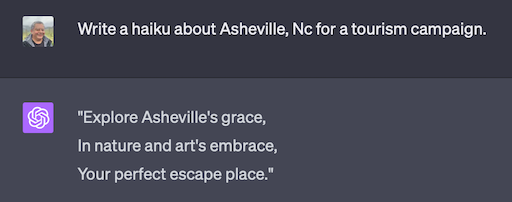 write a haiku about Asheville
