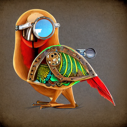 a mechanical parrot